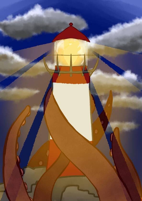 Technically, you’re Supposed to Avoid Lighthouses - Digital Painting Concept