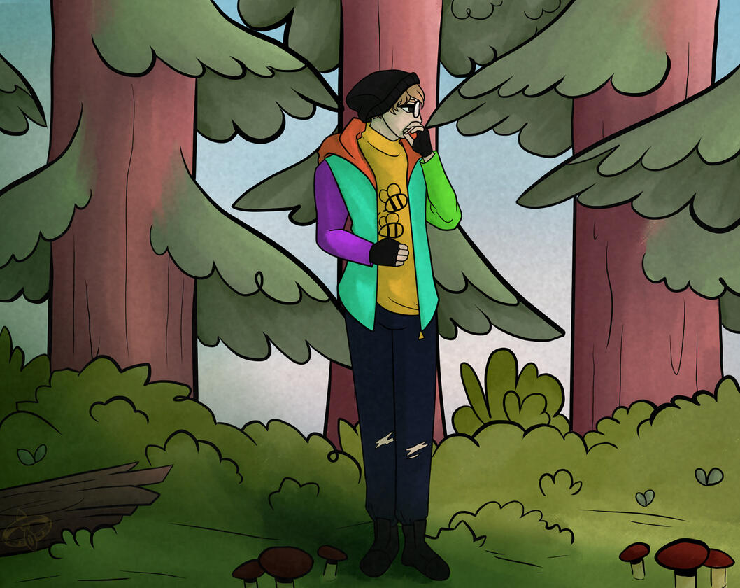 Weirdness in these Woods - Digital Painting, scenery inspired by the show Gravity Falls