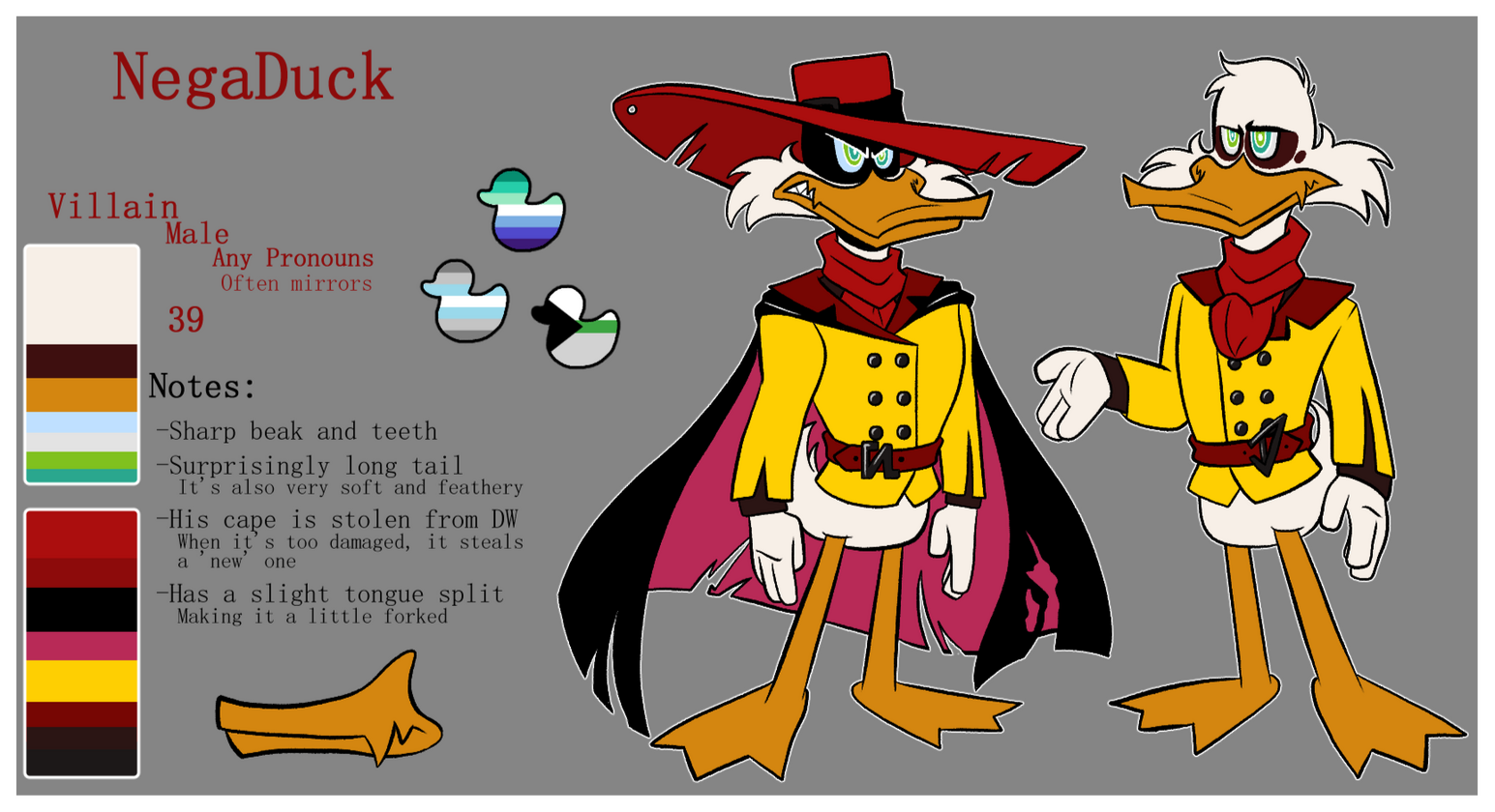 Negaduck Redesign - Darkwing Duck Fanwork